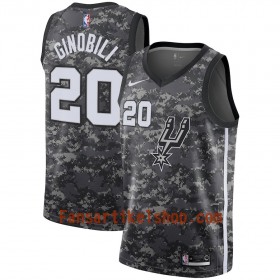 San Antonio Spurs Trikot Manu Ginobili 20 Nike City Edition Schwarz Swingman - Herren